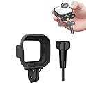 CAPART Camera Holder Bracket for Insta360 GO Ultra, Vertical Horizontal Mount Frame Cage with 1/4" Thread Hole and Action Camera, Tripod Selfie Stick