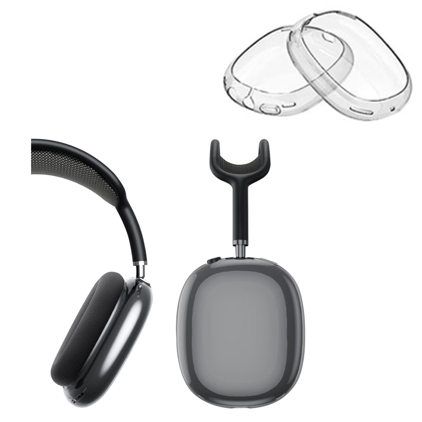 Case Cover for AirPods Max Headphones - Transparent Soft TPU Cover with Anti-Scratch Protection, Specifically Designed for Apple AirPods Max