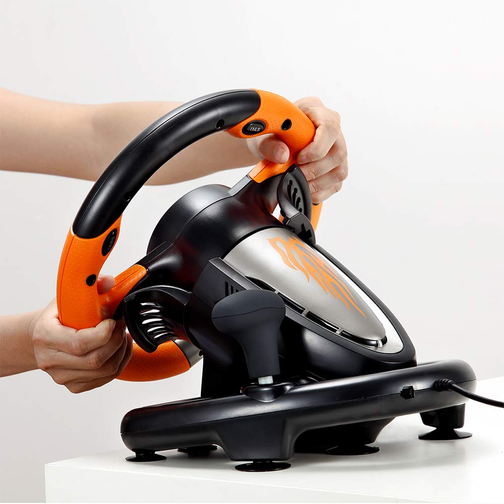 PXN PC Racing Wheel, V3 PRO 180 Degree Universal Usb Car Sim Race Steering Wheel with Pedals for PC, PS3, PS4, Xbox One, Xbox Series X/S, Switch