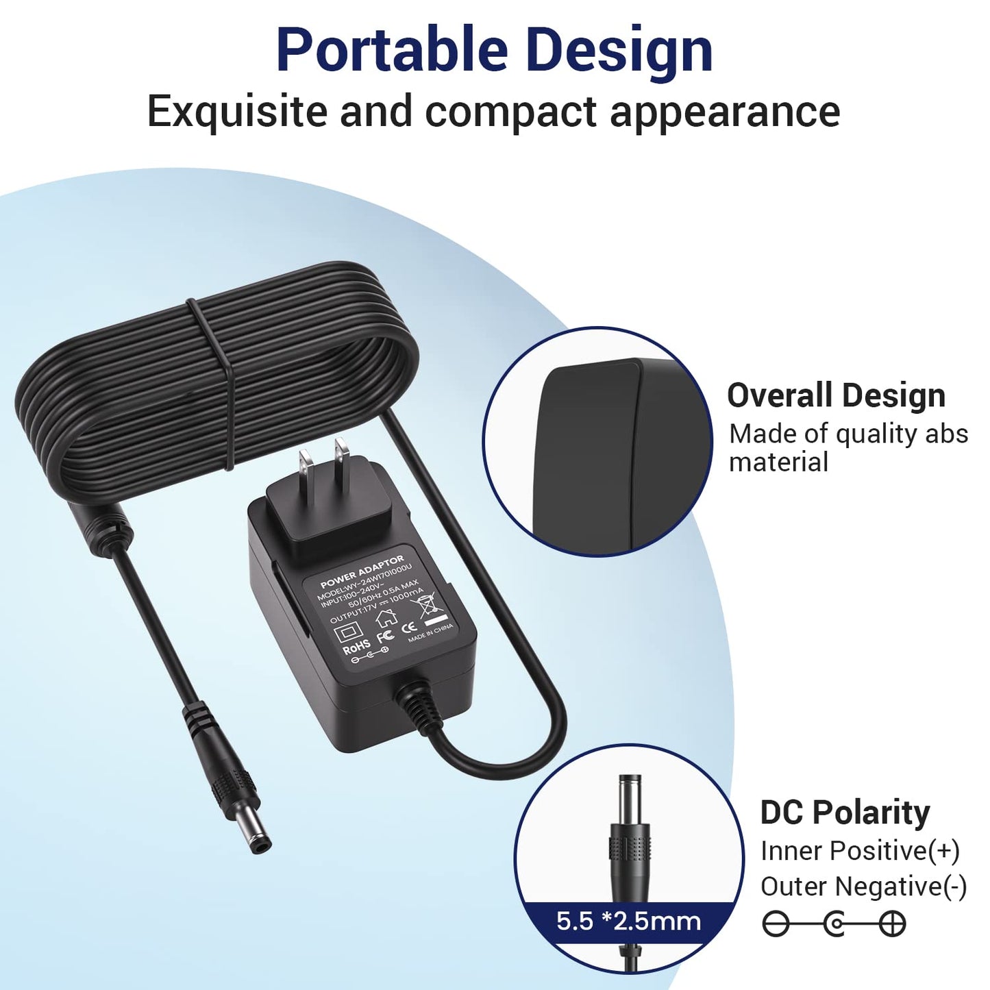 17V 1A Charger for Bose Soundlink I II III / 1 2 3 Wireless Mobile Speaker for Portable Speaker 414255, s024ru1700100 Bose Soundlink Charger Power…
