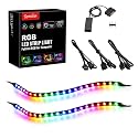 Speclux PC Addressable RGB LED Strip Lights Kit - Magnetic PC Case Lighting, 2PCS 42LEDs ARGB Strip for 5V 3pin RGB Header Motherboard Asus Aura