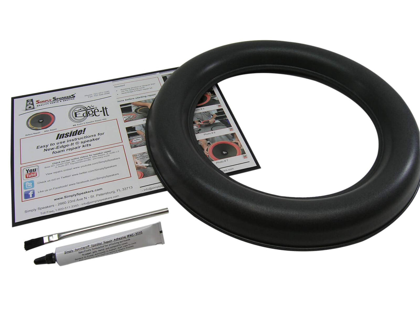 Speaker Foam Repair Kit Compatible with JL Audio 13W7 13W7-D1.5, 13W7AE-D1.5 Fathom F113, Gotham G213 (Single)