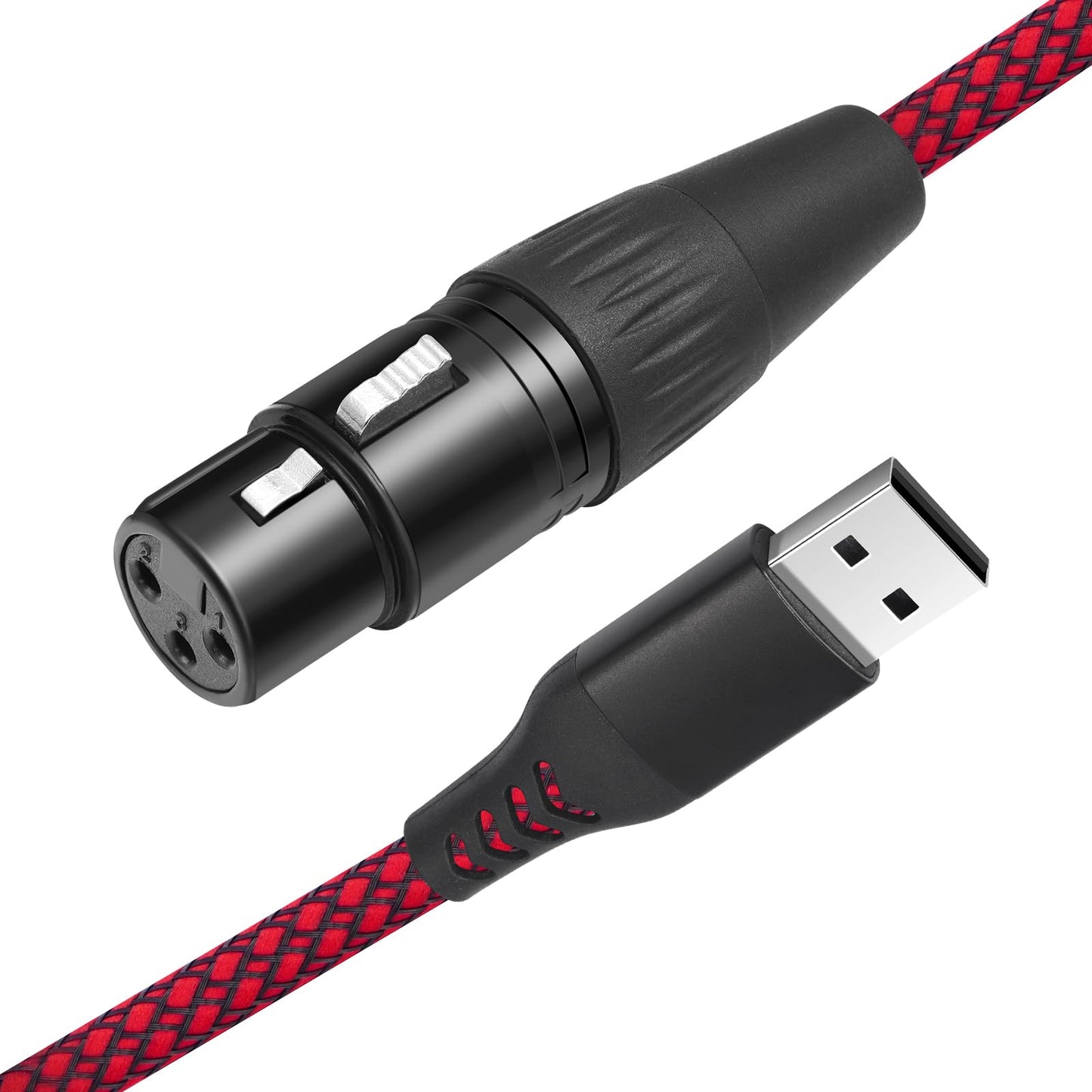 Yumiwoow 3.3FT XLR to USB Recording Cable,XLR Female to USB A Microphone Link Converter Cable for Microphones or Karaoke Recording