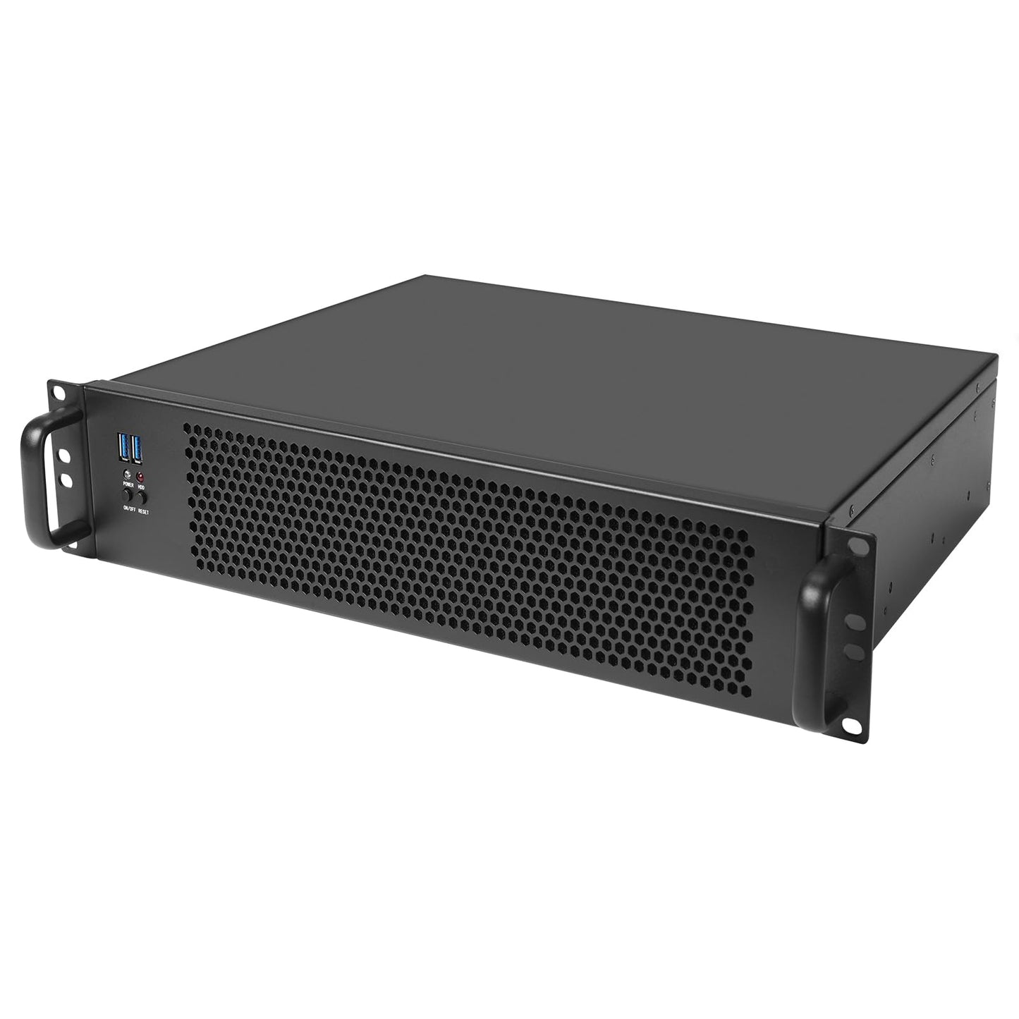 IPCHASSIS 2U Industrial Computer Case Rackmount Chassis Short Depth 13.38" Support ATX Motherboard Use Flex ATX PSU