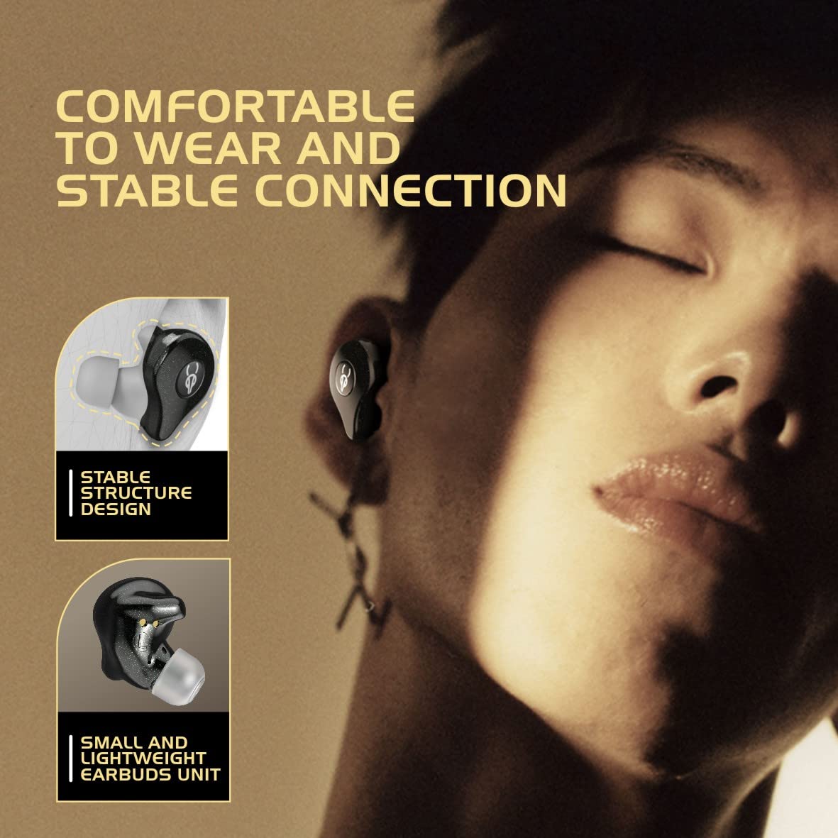 ICESOMNUS Sabbat E16 Astria Coaxial Acoustic Architecture Wireless Earbuds Blutooth 5.2 in-Ear HiFi Stereo Headphones with Built-in Mic and Charging…
