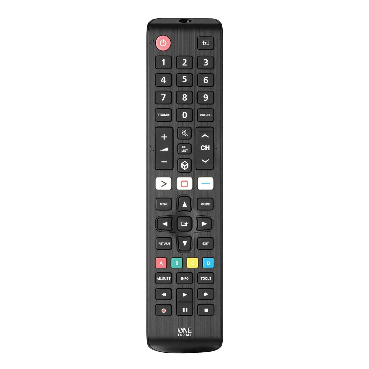 One For All Samsung TV Replacement Remote (New, in Retail Packaging) - (LED, LCD, Plasma) - Ideal Samsung TV Replacement Remote Control with Same Functions as The Original Samsung - Black - URC4810