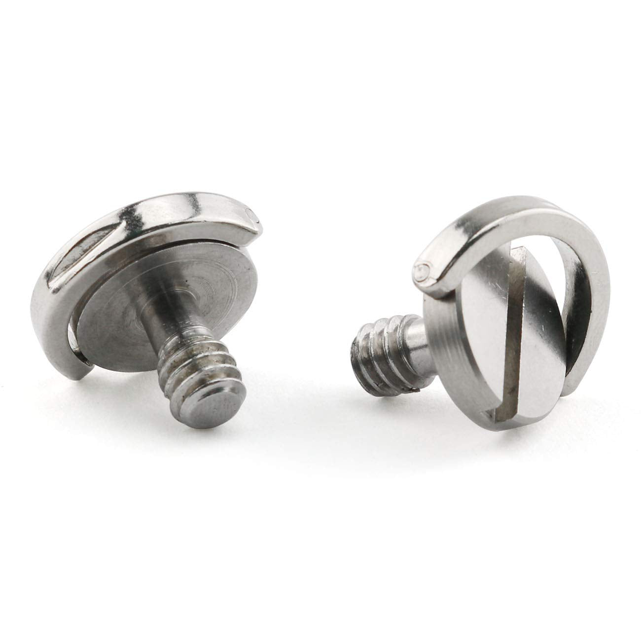 E-outstanding D-Ring Hinged Screw 2PCS 1/4-20 10mm Length Thread D Shaft Stainless Steel Camera Quick Release Plate Mounting Fixing Screws for Camera