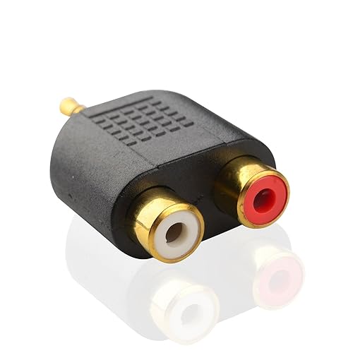 Cable Matters 10-Pack Gold Plated 3.5mm Stereo to 2-RCA Male to Female Adapter