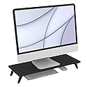 loukin Monitor Stand Riser for Desk, 22.4" x 8.3" Larger Computer Stand for Laptop, PC, Printer, Sturdy Desktop Computer Shelf with Non-Skid Rubber