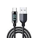 Tpenod USB A to USB C Cable,4 Feet Type C Cable with LED Display Power watt,66W Max Fast Charging USB-c Cable, Compatible with iPhone 15 Pro Max