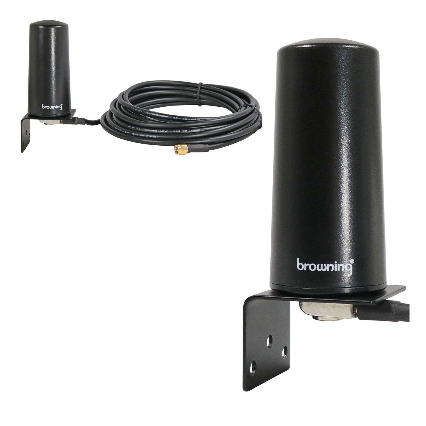 Browning 5G/4G/3G/LTE/WiFI/Cellular 4 dBi Gain 806 MHz to 2500 MHz Tri-Band Antenna Hole Mount Kit w/17ft. Low Loss Cable and SMA