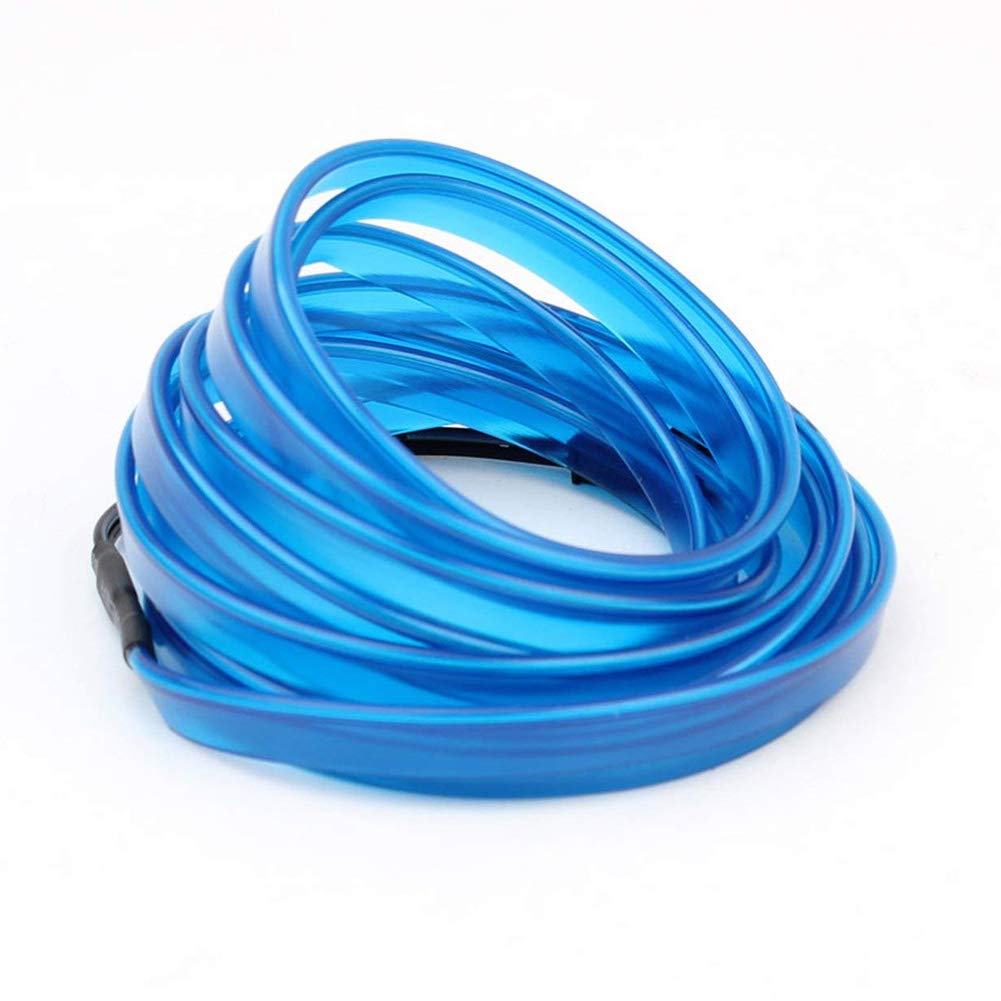 ABALDI 5m/16ft USB Neon EL Wire Lights Glowing Electroluminescent Wire Light String Strip for Xmas Party Indoor Outdoor Festival Decoration(Blue)