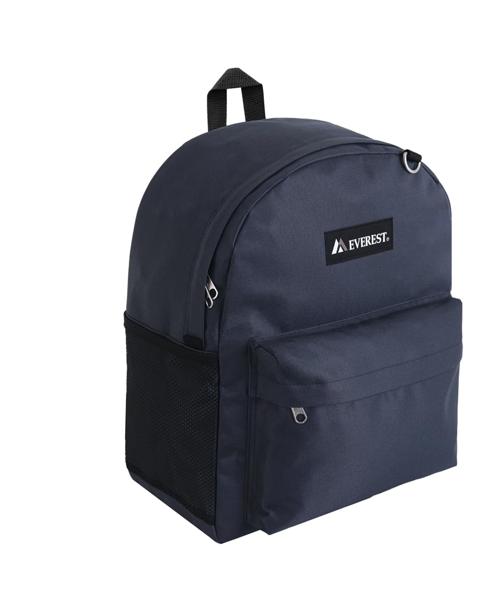 Everest Classic Laptop Backpack w/Dual Side Mesh Pocket