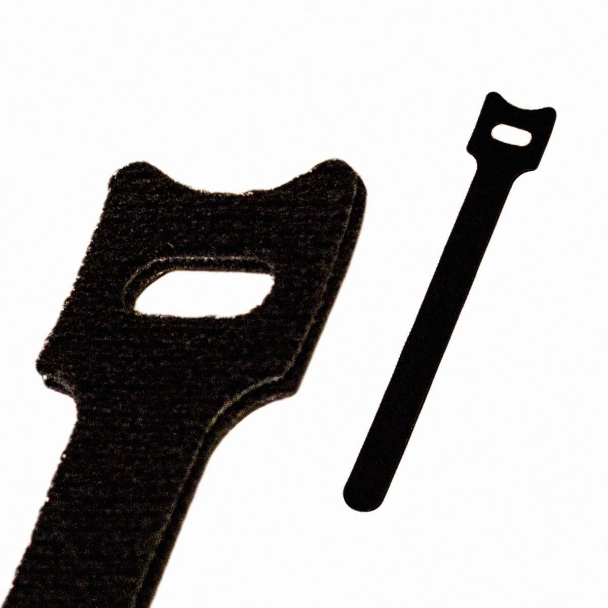 NavePoint 6 Inch Hook and Loop Reusable Strap Cable Cord Wire Ties 100 Pack Black