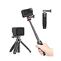 Extendable Selfie Stick for Action Camera, Portable Vlog Selife Stick Tripod Handle Grip Stand Action Camera Vlog Accessory Kits
