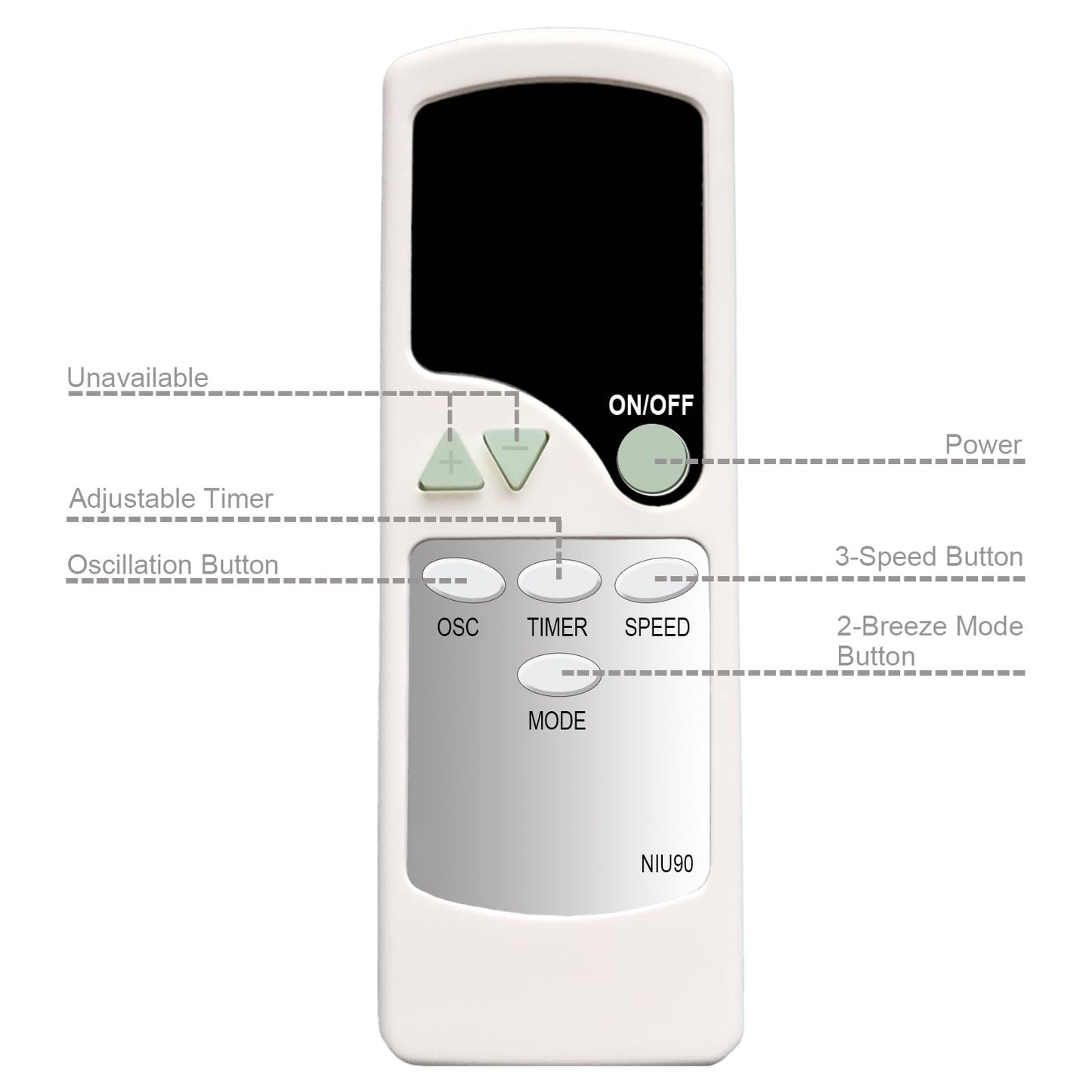 Replacement Remote Control for Holmes Blizzard Fan HAPF624R HAPF624R-UC 185740-000-000
