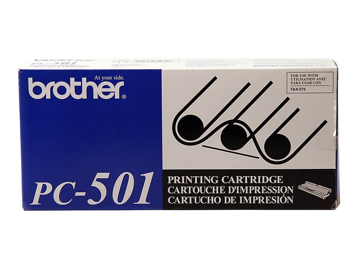 Brother PC501 Thermal Transfer Print Cartridge, Black - in Retail Packaging