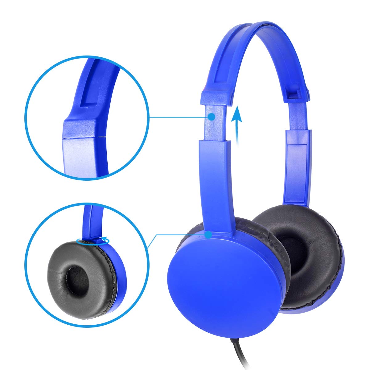 Kaysent School Headphones for Classroom Students - (KHPC-24Mixed) 24 Packs Multi-Colors Kids' Headphones for School, Library, Computers, Children
