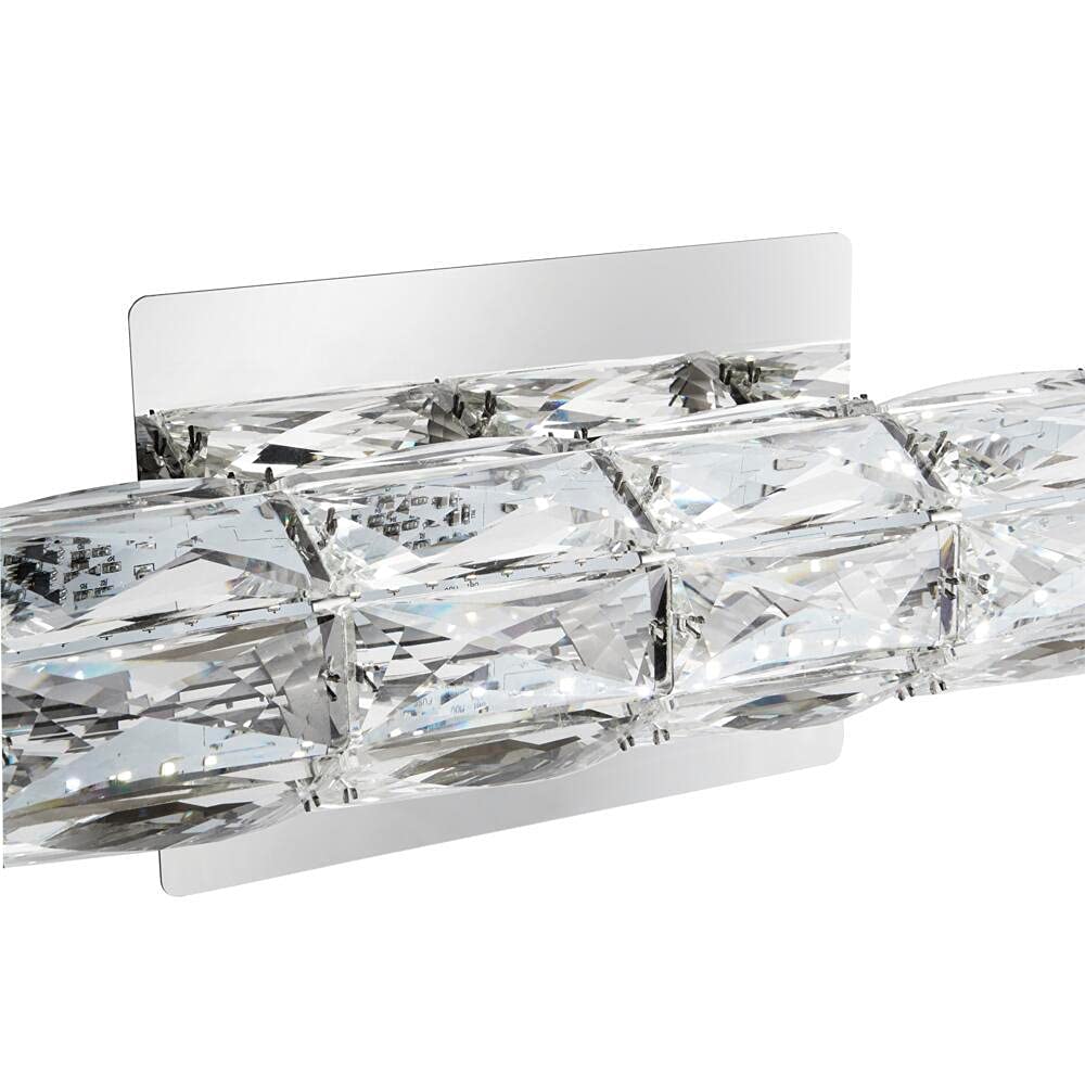 Keighley 18 in. Chrome LED Crystal Vanity Light Bar