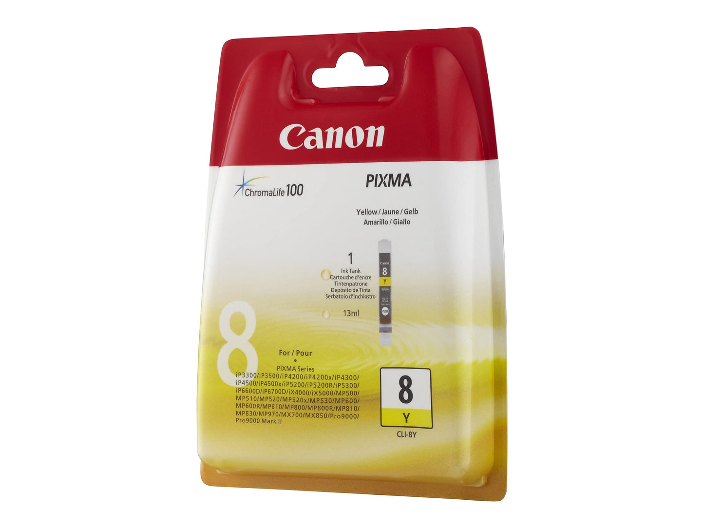 Canon CLI-8 Ink Cartridge, Yellow - in Retail Packaging