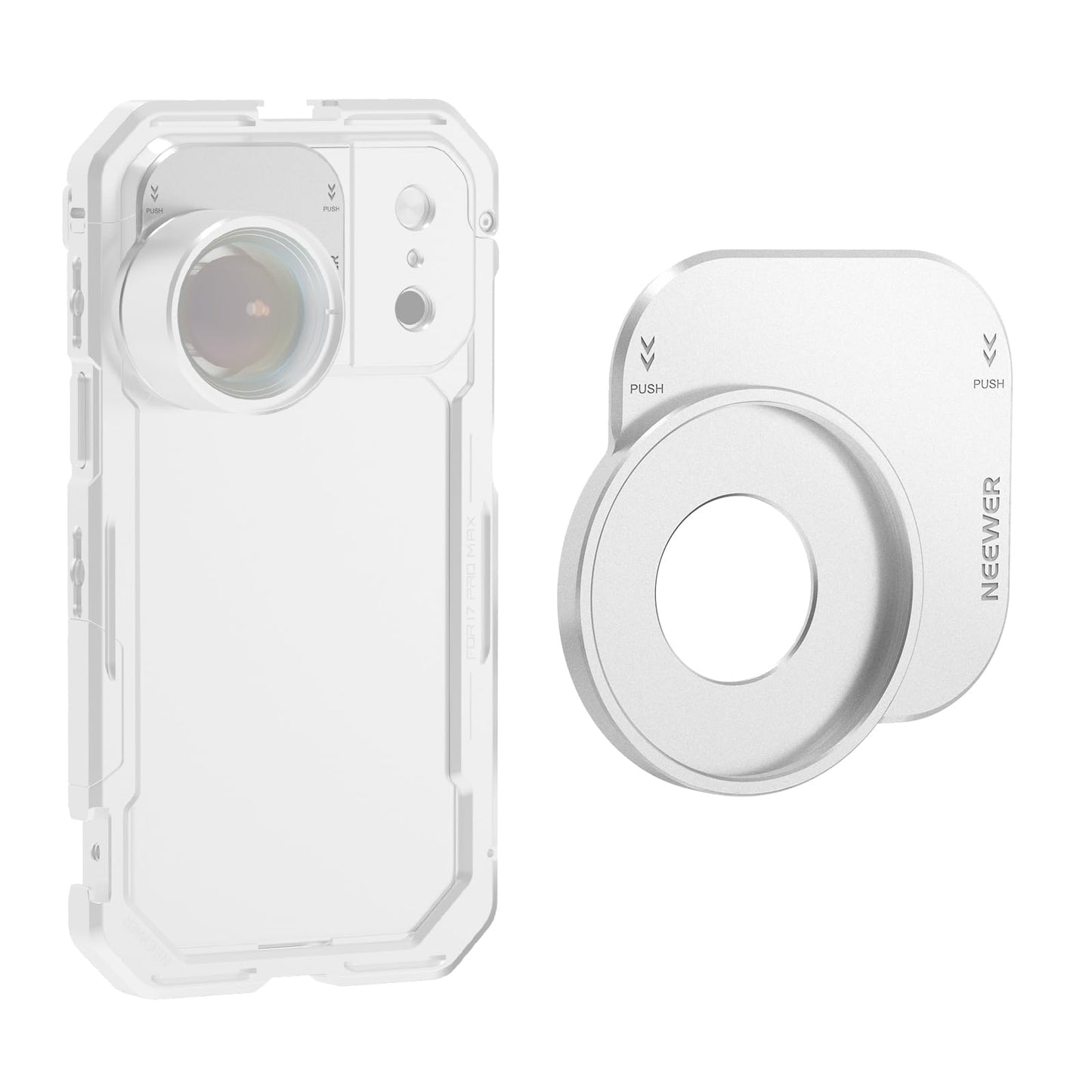NEEWER 37mm Filter Lens Backplate for PA143/PA144 Phone Cage Only, Quick Release Video Rig Mobile Camera Photography Accessories Compatible