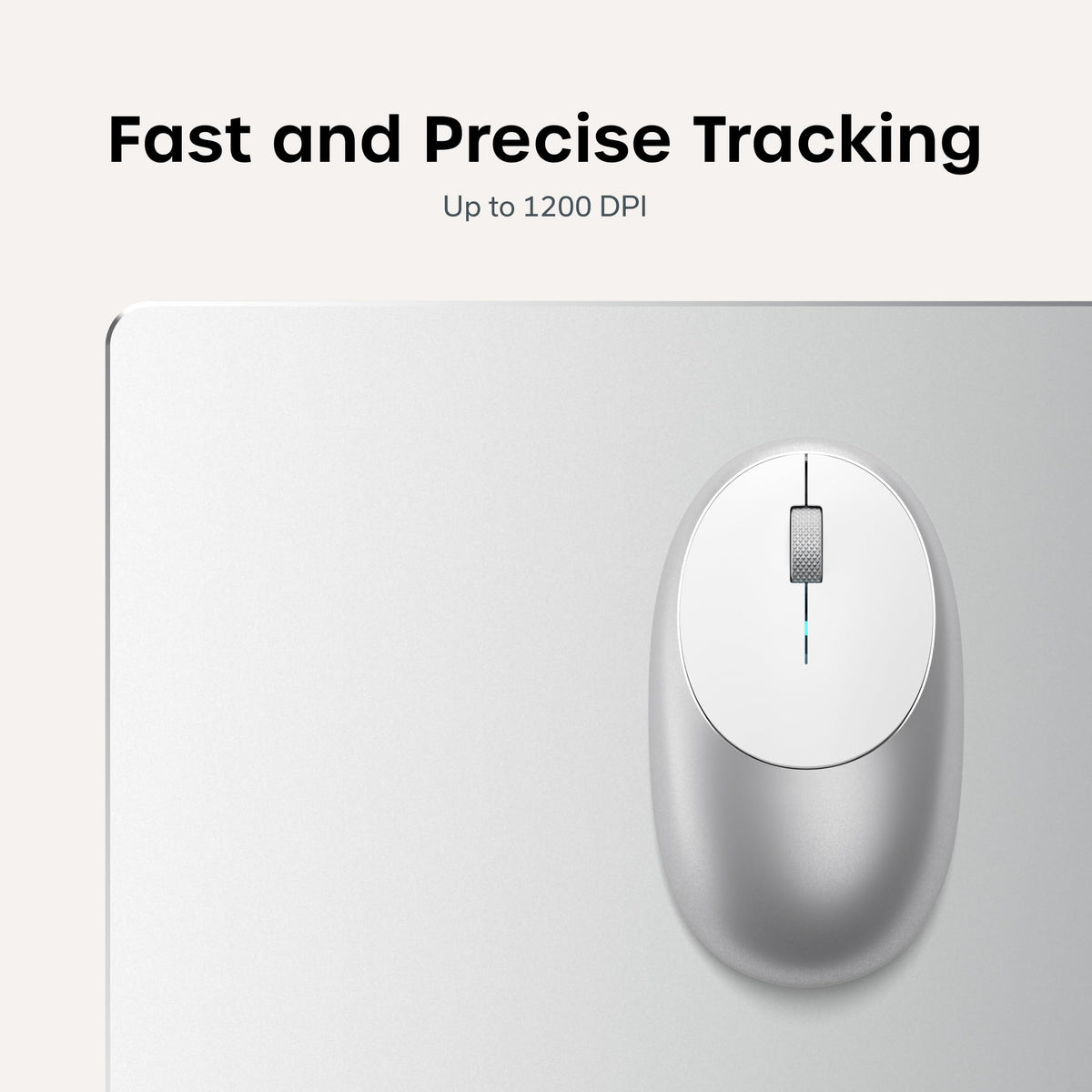 Satechi M1 Wireless Bluetooth Mouse, USB-C Rechargeable, Silver