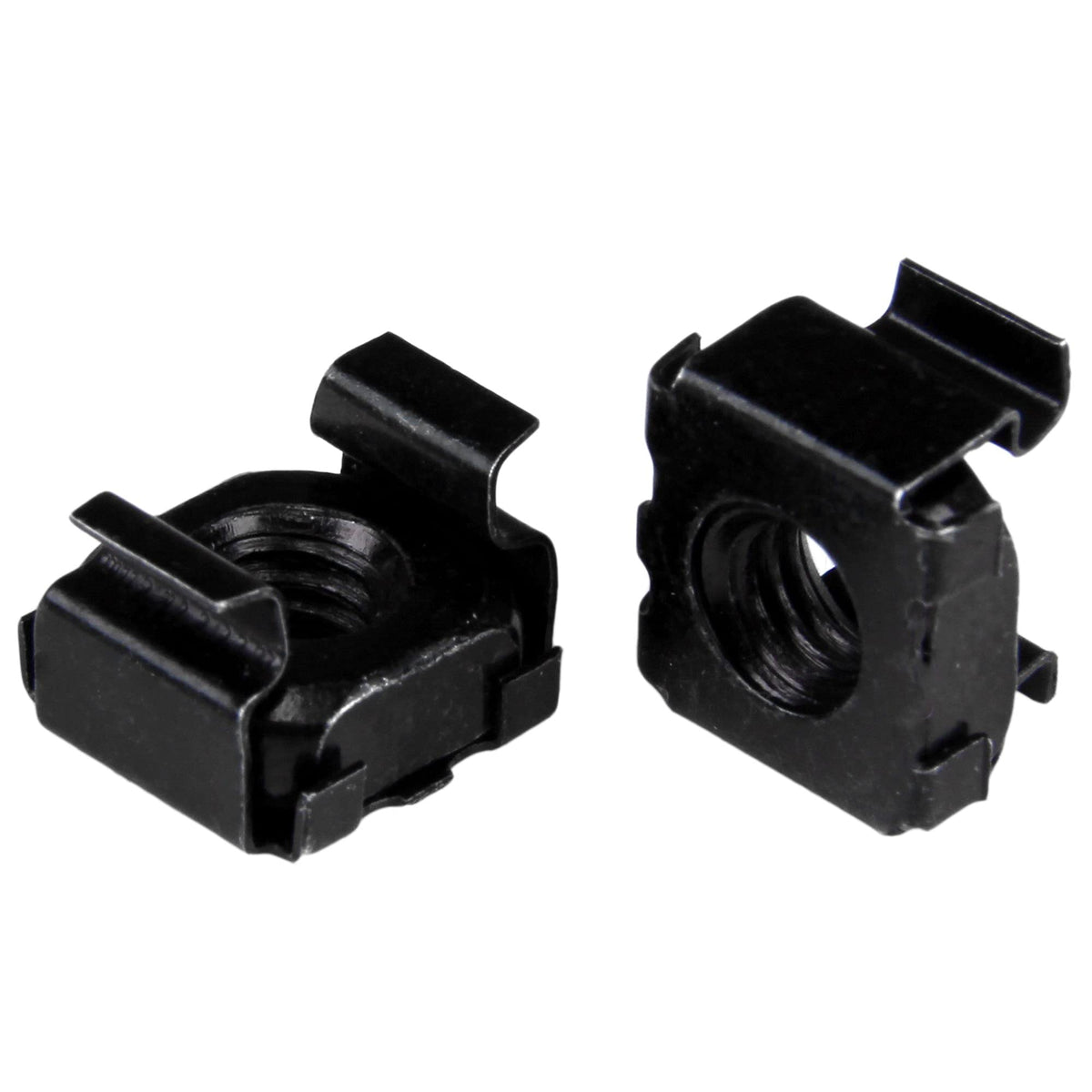 StarTech 50-Pack M6 Square Hole Cage Nuts & Tool, Black Steel, 19in, TAA