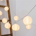 Vigdur Lantern String Lights Waterproof Connectable Nylon Hanging Lantern String Lights Plug in White Decorative Lights for Patio Wedding Party