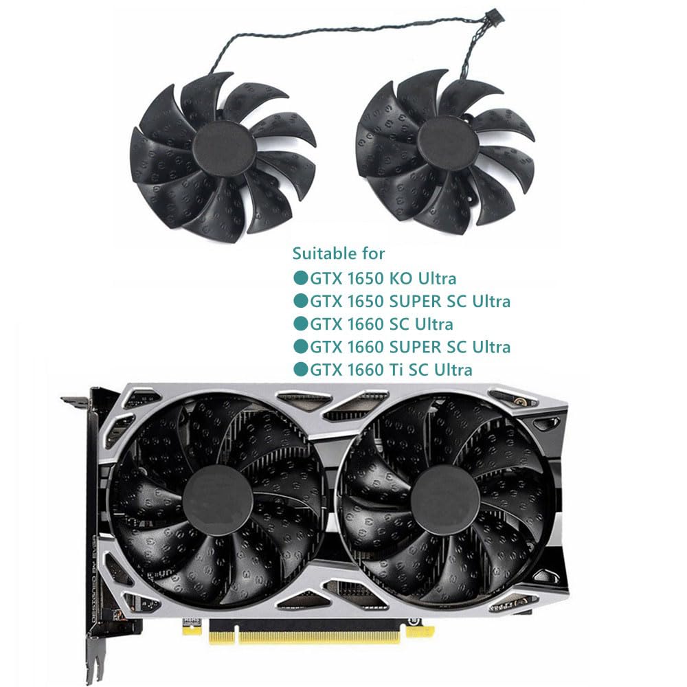 Rakstore PLA09215S12H 87mm Graphics Card Cooling Fan Replacement for EVGA GTX 1660 GTX 1660 Ti SC Ultra GTX 1650 KO Ultra Quiet Cooler Fan