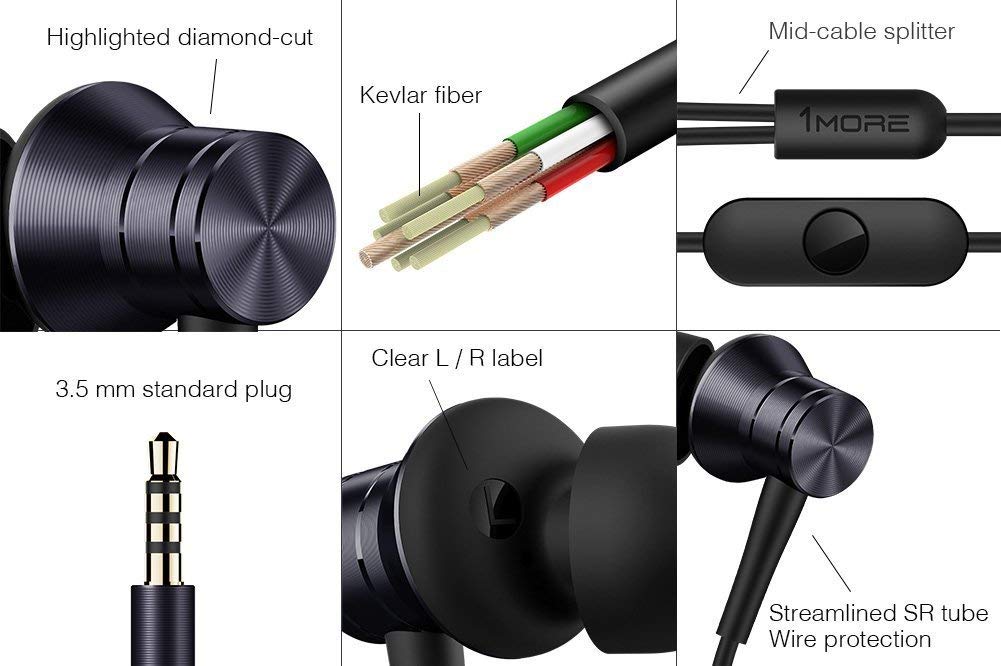 1MORE E1009 Piston Fit in-Ear Headphones with Microphone