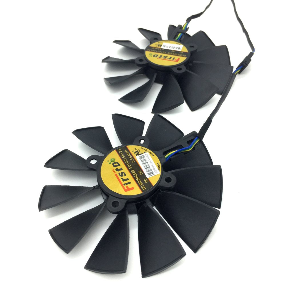 2 Pcs/lot 94mm DC 12V 0.5A Video Card Dual Fan for ASUS STRIX R9 380/370X GTX980/970 T129215SU FD10015H12S Graphics Card Fan