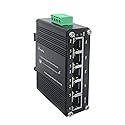 Industrial Gigabit Ethernet PoE+ Switch 5-Port 10/100/1000BASE-T Auto-MDI/MDI-X Half/Full Duplex Compact 30W PoE+ Ethernet Switch 12~48VDC Wide Range