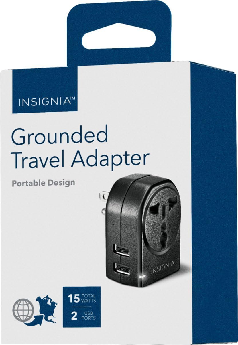 Insignia Grounded Travel Adapter