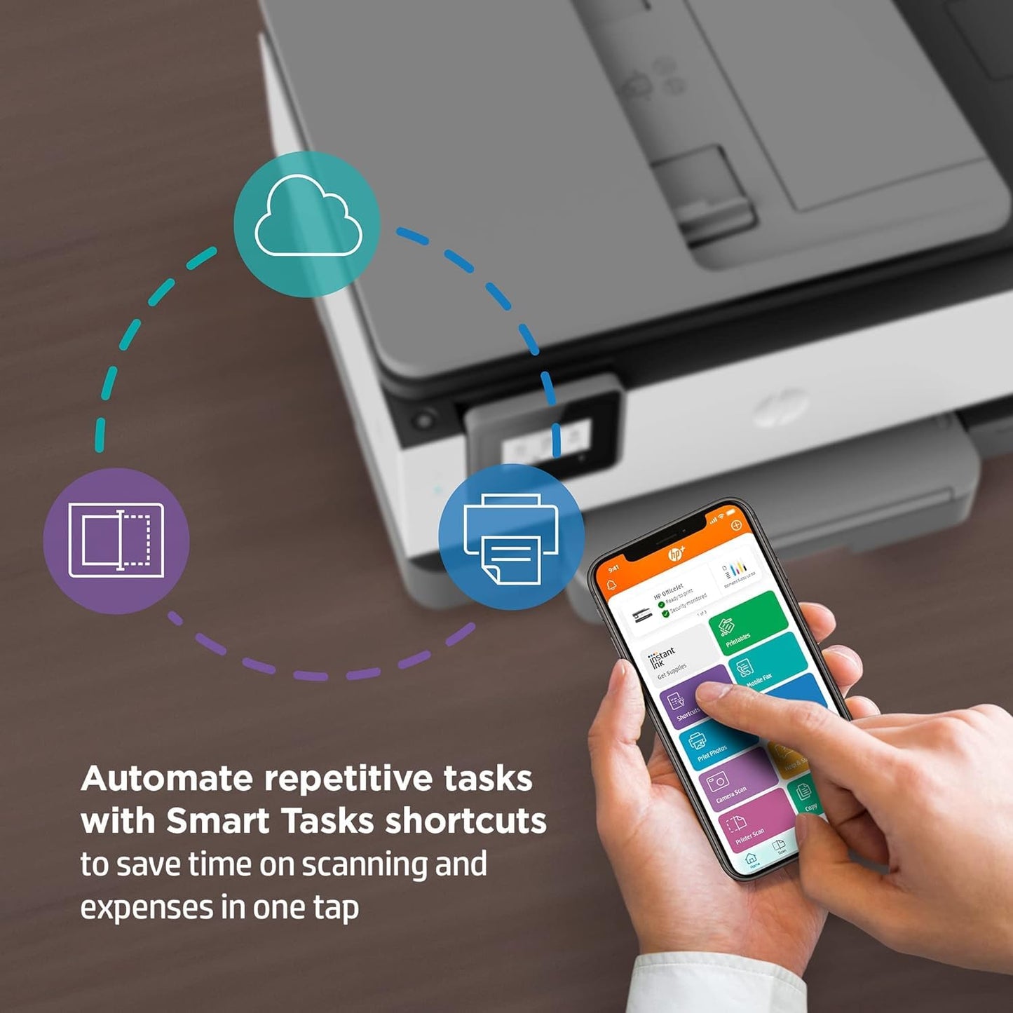 HP OfficeJet 8015e Wireless Color All-in-One Printer with 6 Months Free Ink (Renewed Premium)