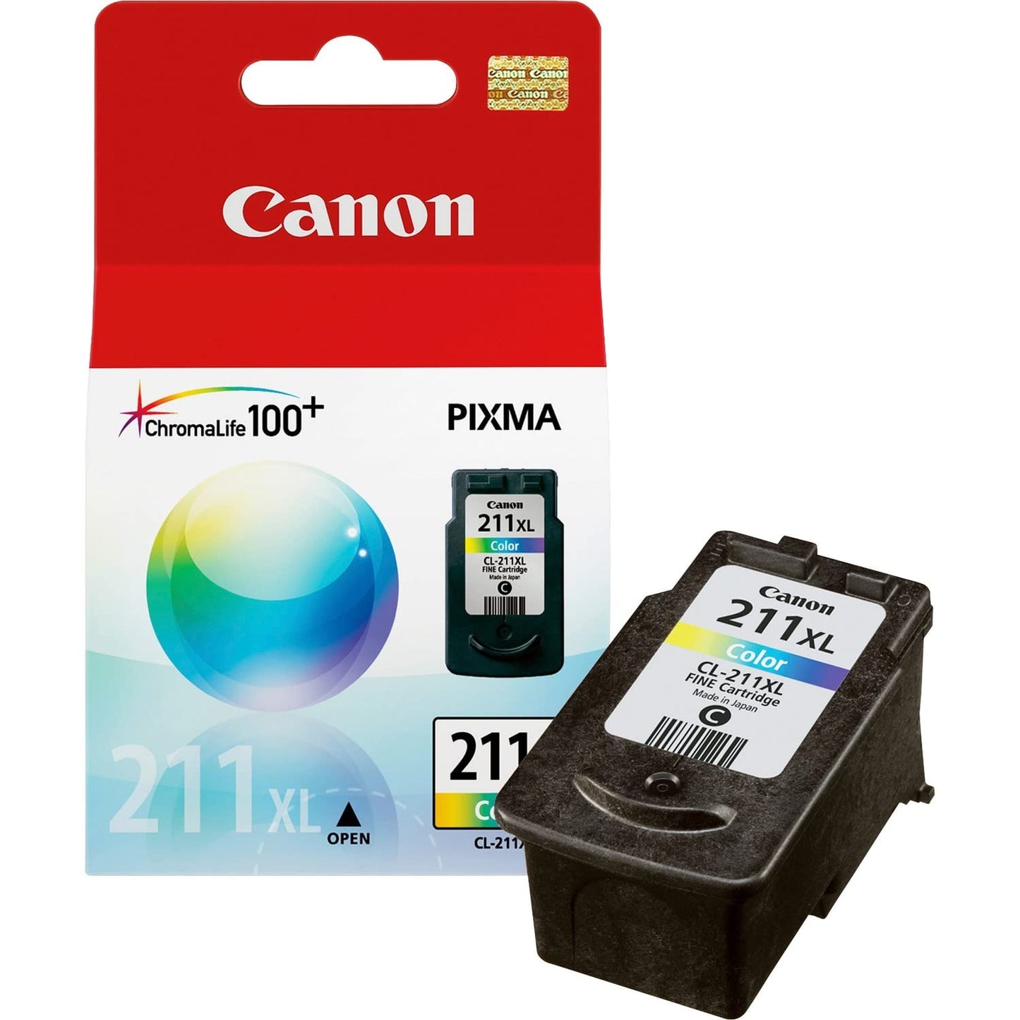 Canon CL211XL Chromalife 100+ Ink Cartridge, Tri-Color - in Retail Packaging