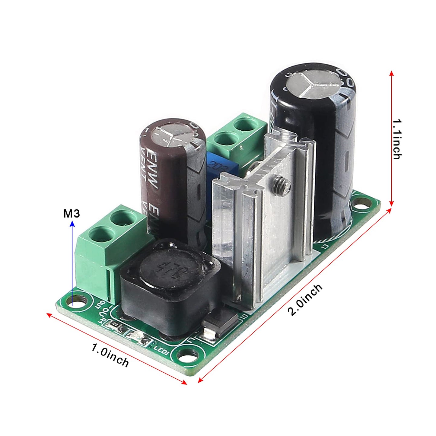 5pcs AC/DC Step Down Buck Converter - AC 5-30V DC 5-48V 24V 36V 48V to DC 2.5-35V 12V Adjustable Voltage Regulator Power Supply Board LM2596HV 2A…