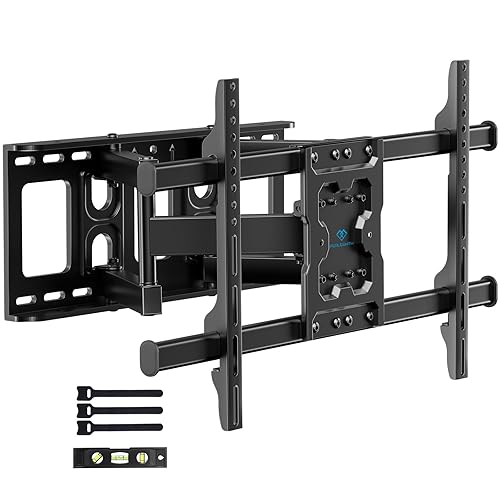 PERLESMITH Full Motion TV Wall Mount for 37-86 Inch TVs up to 132 lbs, TV Mount with Swivel Articulating Arm, Wall Mount Bracket Fits 12"/16" Wood