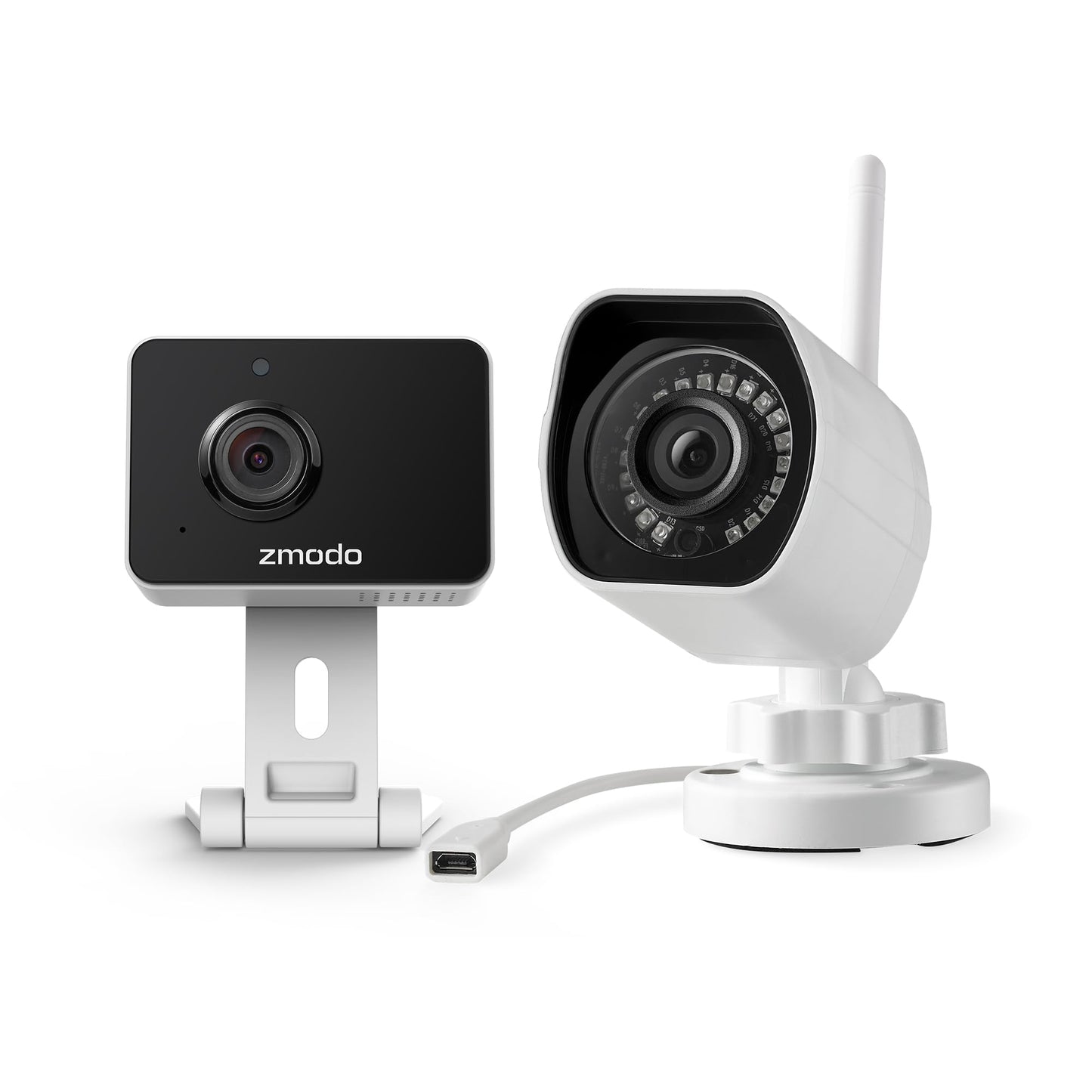 Zmodo Cameras for Home Security (Indoor & Outdoor Camera Bundle), 1080p HD, IP Camera Wireless WiFi, Motion Detection, Two-Way Talk, Night Vision
