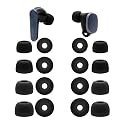 Klowcok Replacement Ear Tips for EarFun Air Pro 4, Air Pro 3, Free 2S, Free Pro 2, Free Pro 3, Soft Silicone Earbuds Tips, 8 Pairs (XS/S/M/L) Black