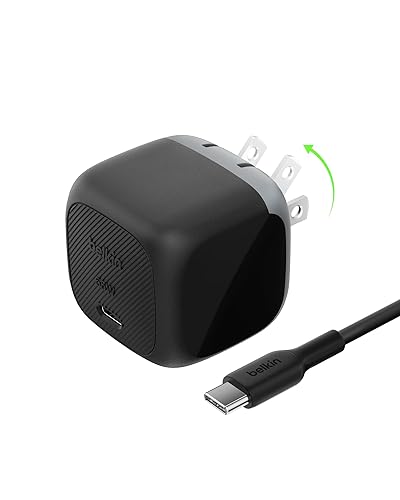 Belkin USB C Charger Block 65W - USB C Cable Included - Super Fast Charging, Type C - Apple iPhone 17, Air, Pro, Samsung Galaxy S26, Google Pixel 10