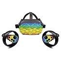 MightySkins Carbon Fiber Skin for Oculus Quest - Happy Faces | Protective, Durable Textured Carbon Fiber Finish | Easy to Apply, Remove, and Change