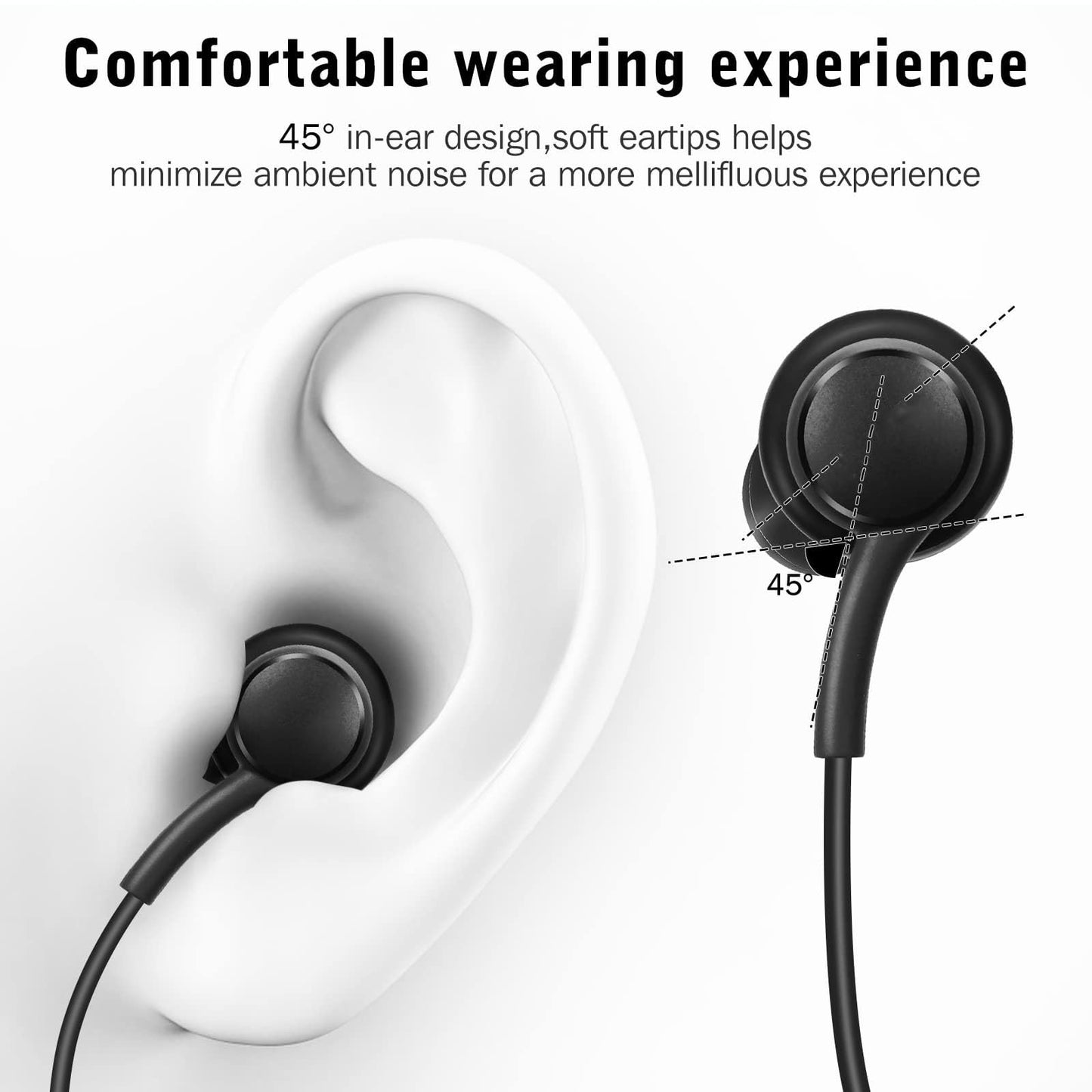 UrbanX 2021 Stereo Headphones for Samsung Galaxy S21 Ultra 5G, Galaxy S20 FE, Galaxy S20, Note 20 Ultra, Galaxy A33 5G, A53 5G, M52, M53, A73 5G…