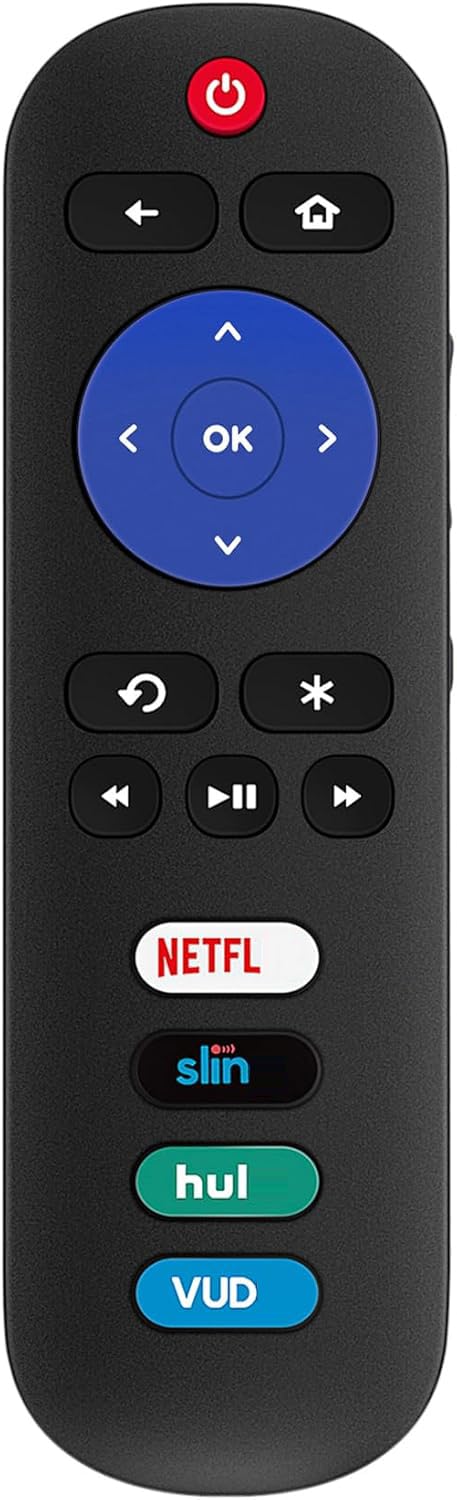 New Replacement Universal Remote Control Applicable for TCL Roku TV, fit for Hisense Roku/Onn Roku/Insignia Roku