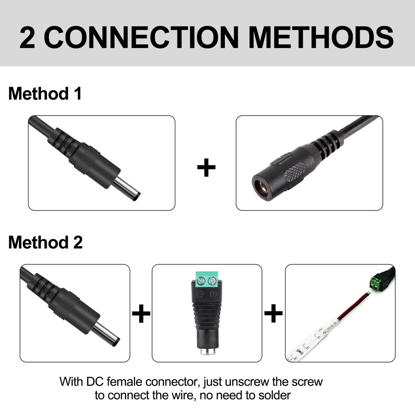 Auplf 24V 6A 144W AC Power Supply Adapter, 100-240V AC to DC, 5.5mm x 2.1mm DC Plug, for LED Strip Lights, CCTV Cameras, Other 24V Devices