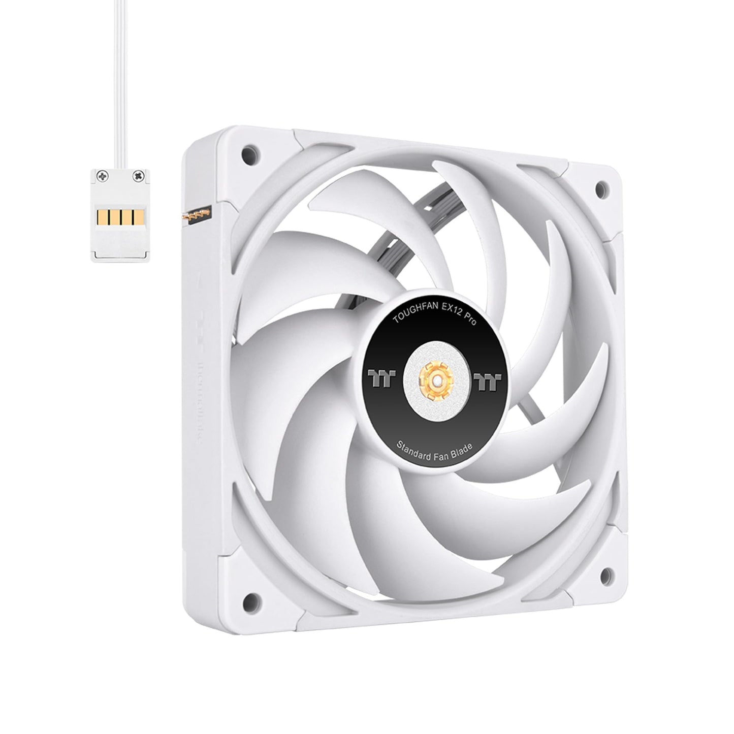 Thermaltake TOUGHFAN EX12 Pro Snow PC Cooling Fan, Magnetic Connection, Swappable Fan Blade, PWM Controlled 500~2000 RPM, Air Flow 70.8 CFM, 120mm (3