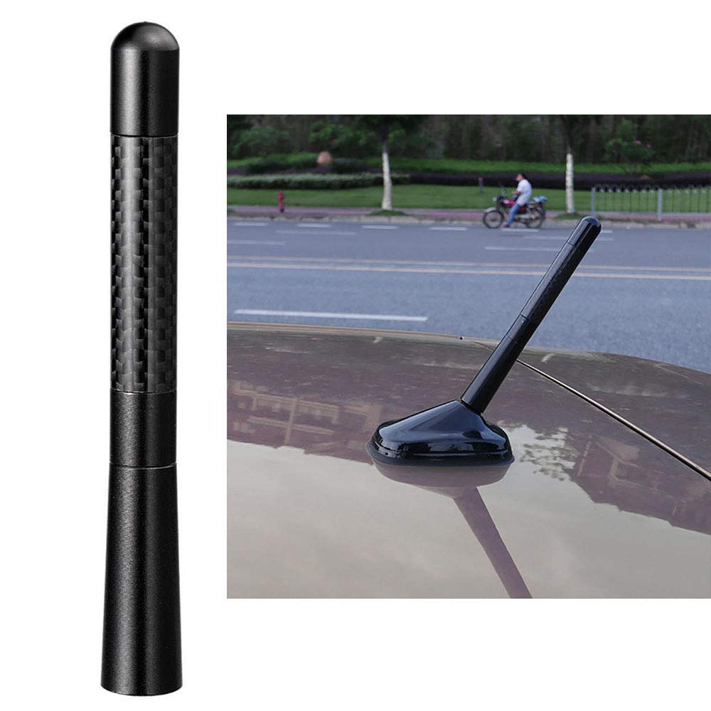Bingfu Vehicle Roof Mount Antenna Mast 4.7 inch Carbon Fiber Car Antenna Replacement