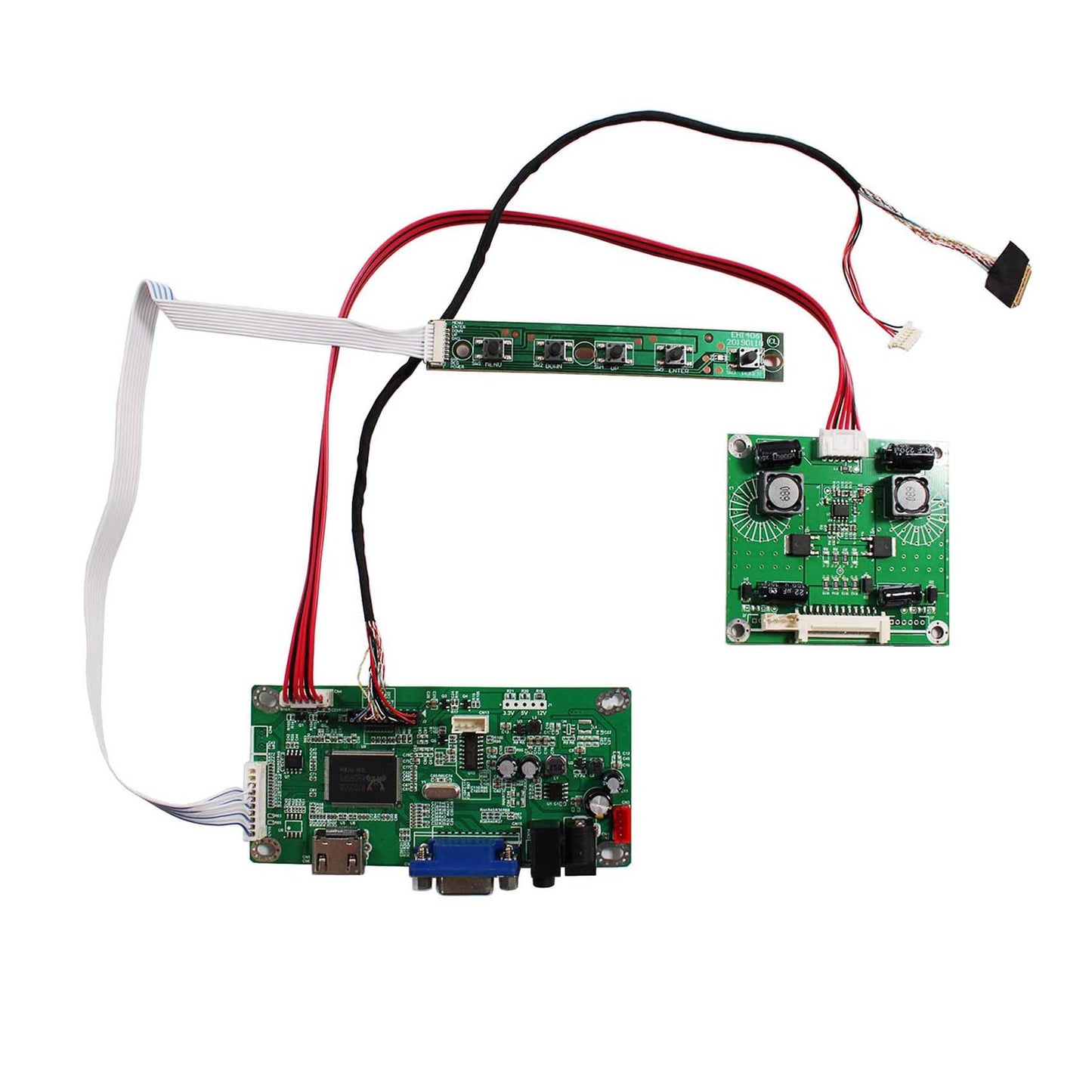 FanyiTek VGA LCD Controller Board for 21.5 inch LM215WF3 SDC2 1920x1080 40 Pin EDP LCD Screen 12V