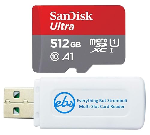 SanDisk Memory Card 512GB Ultra MicroSD Works with LG Stylo 3, LG Zone 4, LG Stylo 5, LG Stylo 4 Cell Phone UHS-1 (SDSQUAR-512G-GN6MN) Bundle with (1)