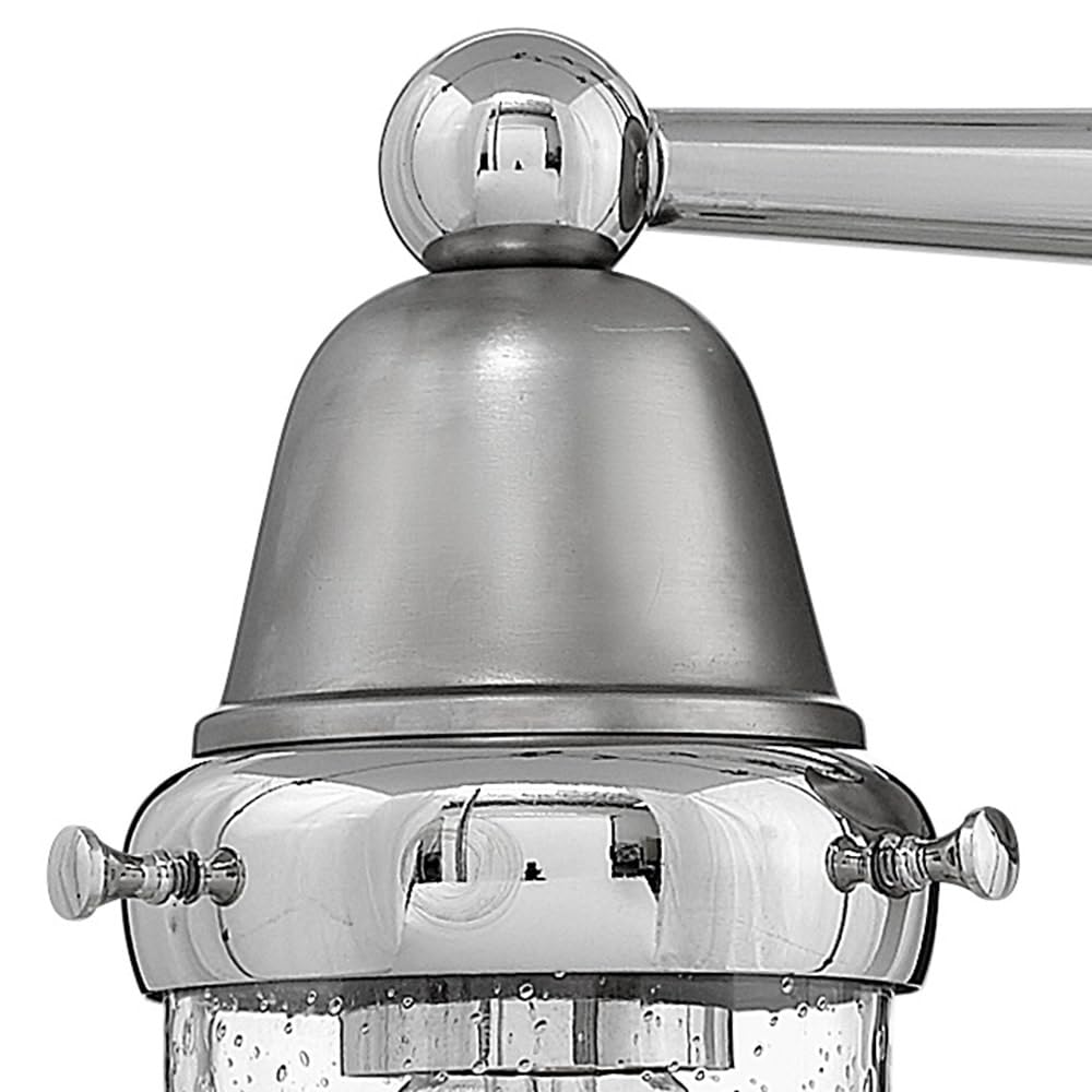 Hinkley Academy 67003EN 13" One Light Wall Sconce - 1-10w Med. LED Bulb Required, Clear Seeded Cylinder Glass - English Nickel