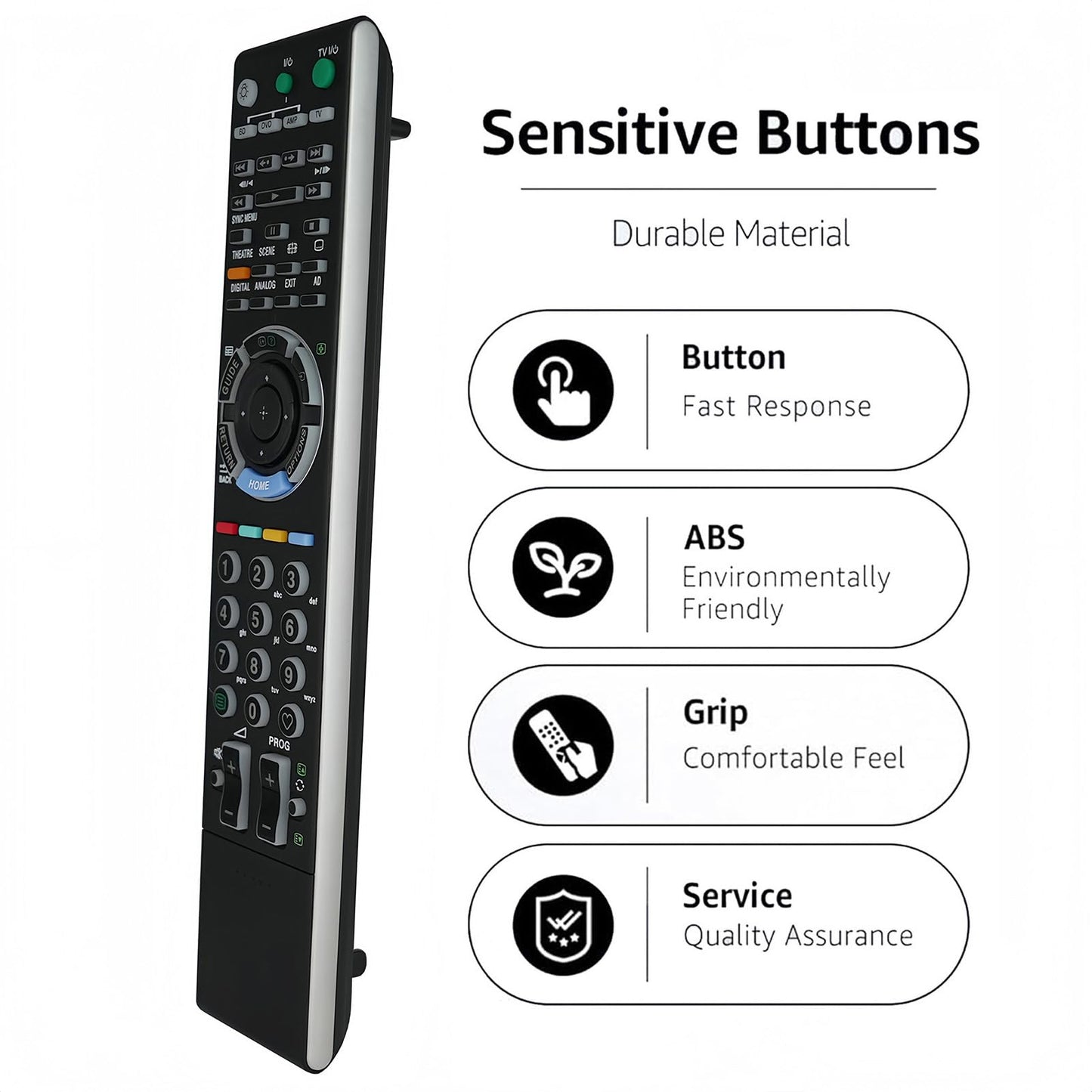 Replacement Remote Control for Sony LCD LED HDTV TV KDL-40V4100 KDL-40V4150 KDL-52W5150 KDL-65W5100 KDL-26M3000 KDL-26ML130 KDL-28M3000 KDL-32M3000